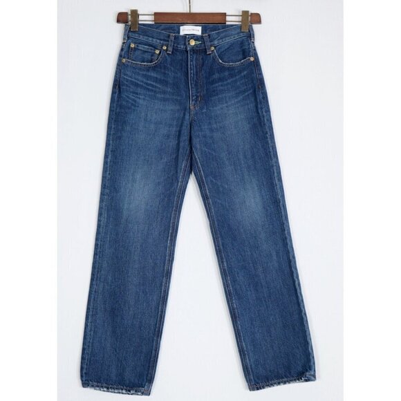 Tu es mon Tresor Women's Size 27 Blue The Emerald Jeans 1 Year Boyfriend Denim - Picture 9 of 9